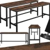 2 bancs Fairfield style industriel en Bois et acier