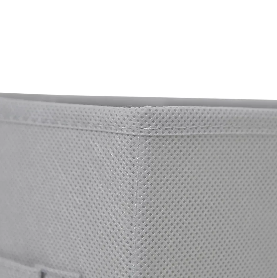 2 boîtes de rangement rectangulaires en textile Mixxit coloris gris clair