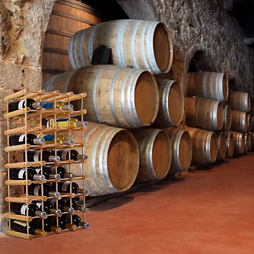40 Bouteillles Etagere a Vin Casier a Bouteille Modulable Grande Capacite en Bois de Pin