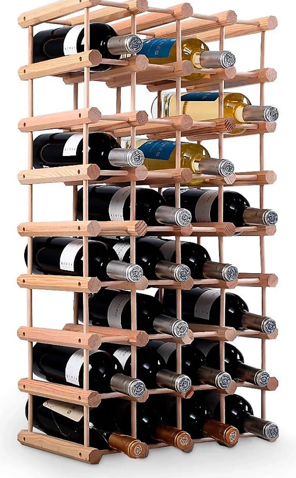 40 Bouteillles Etagere a Vin Casier a Bouteille Modulable Grande Capacite en Bois de Pin