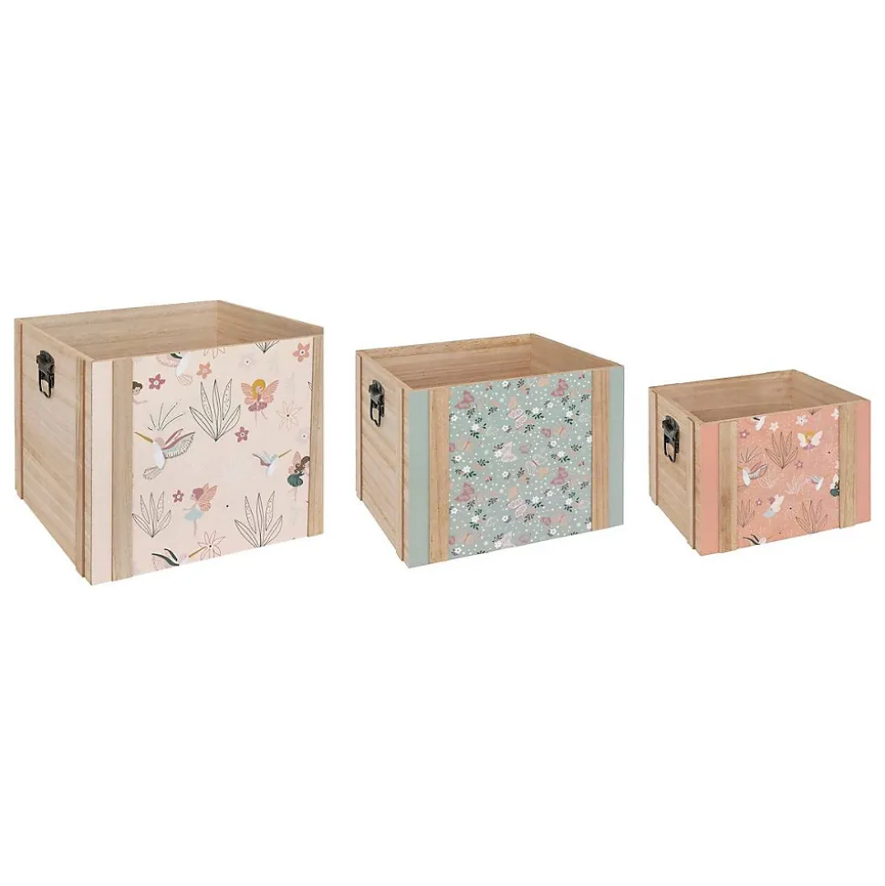 3 cagettes Irem 35x35x28cm - Atmosphera