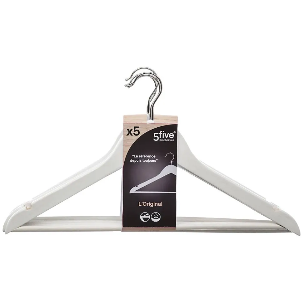 5 cintres en bois Blanc - 5Five