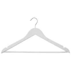 3 cintres en bois Noir Rubber - Blanc - 5five
