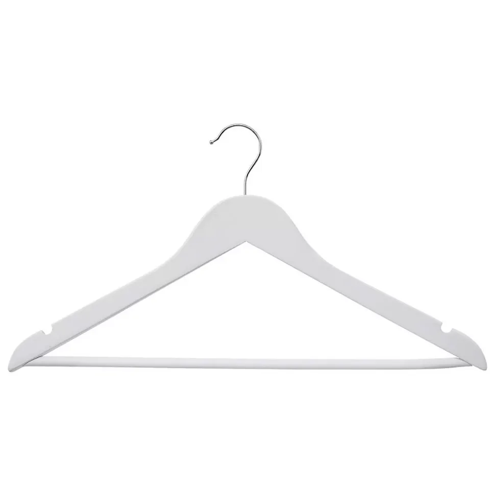 3 cintres en bois Noir Rubber - Blanc - 5five
