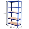5 Etagères T-Rax 75cm, 2 Etagère T-Rax 90cm & 1 Etabli Q-Rax 120cm