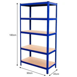 5 Etagères T-Rax 75cm, 2 Etagère T-Rax 90cm & 1 Etabli Q-Rax 120cm