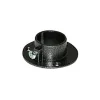 2 naissances aluminium noir pour tringle de penderie Ø2,5 cm