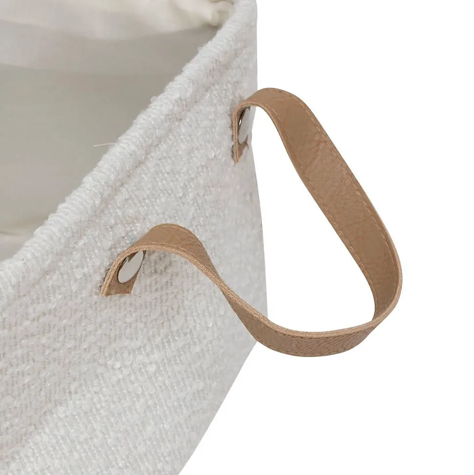 3 paniers Loe en tissu bouclette - Atmosphera