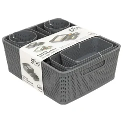 10 paniers organisateurs - Gris- 5five