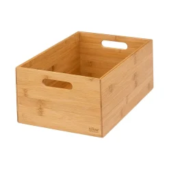 3 paniers rectangle en bambou Bambou - 5Five
