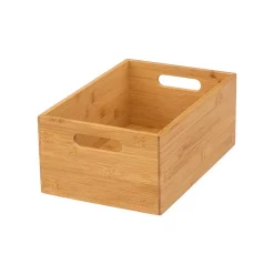 3 paniers rectangle en bambou Bambou - 5Five
