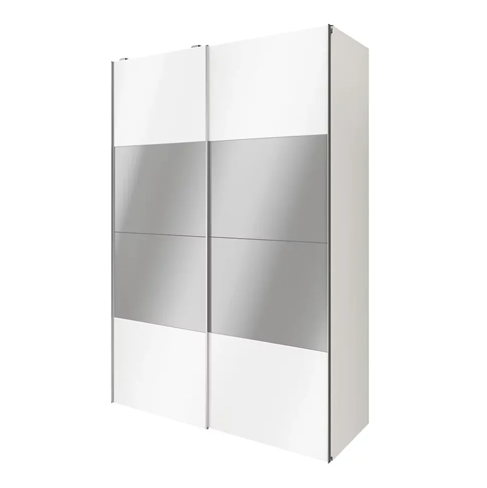 4 panneaux de portes coulissantes argent miroir GoodHome Atomia H. 56 x L. 73,7 cm