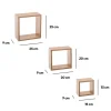 3 petites étagères murales cube Effet chêne Fixy - 5Five