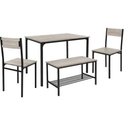 4 Pièces meubles de salle à manger cuisine table chaises banc chêne Sonoma