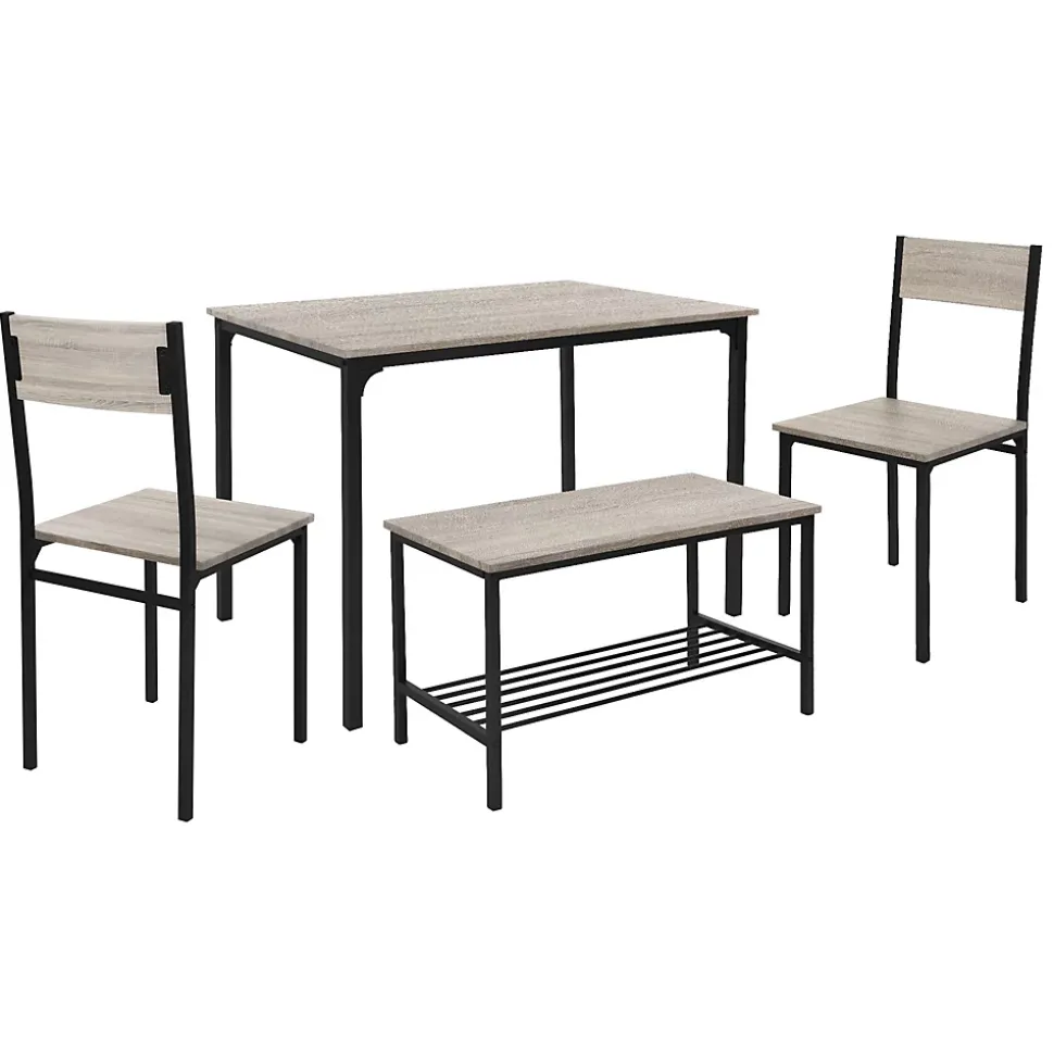 4 Pièces meubles de salle à manger cuisine table chaises banc chêne Sonoma