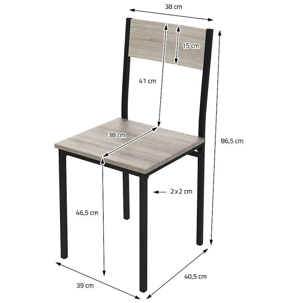 4 Pièces meubles de salle à manger cuisine table chaises banc chêne Sonoma