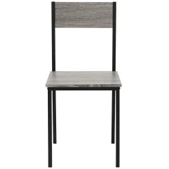 4 Pièces meubles salle à manger cuisine table chaises banc chêne-gris MDF/acier