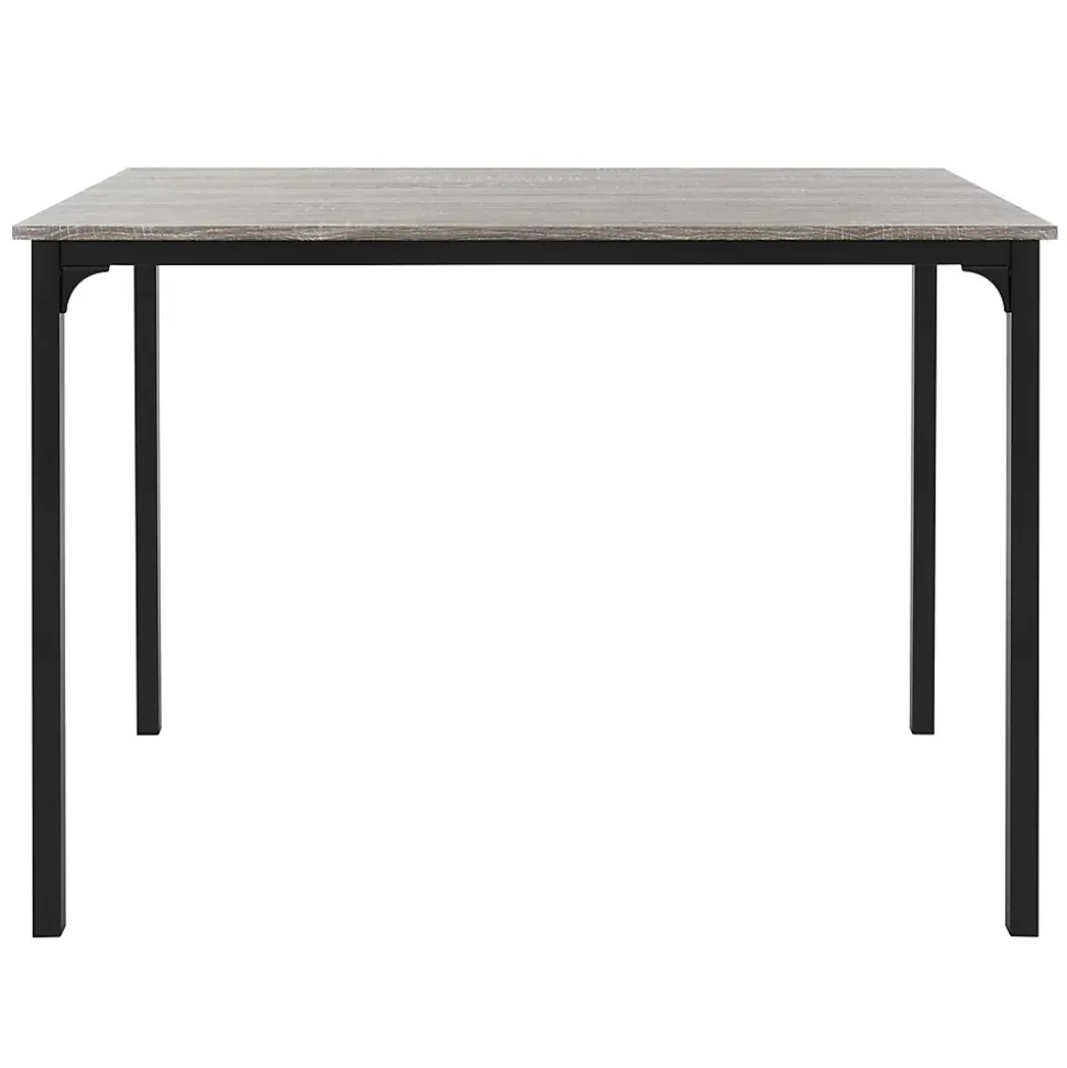 4 Pièces meubles salle à manger cuisine table chaises banc chêne-gris MDF/acier