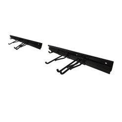 2 rails porte-outils à visser avec 6 crochets noir mat GoodHome Rand