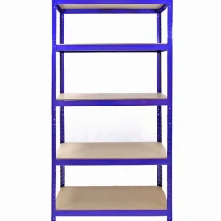 5 Rayonnages T-Rax Bleus 90cm x 45cm x 180cm, Maillet & Connecteurs de Baies
