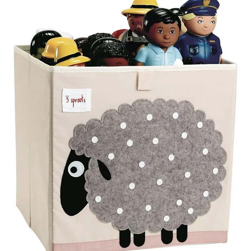 3 Sprouts Boîte de rangement pour jouets Mouton