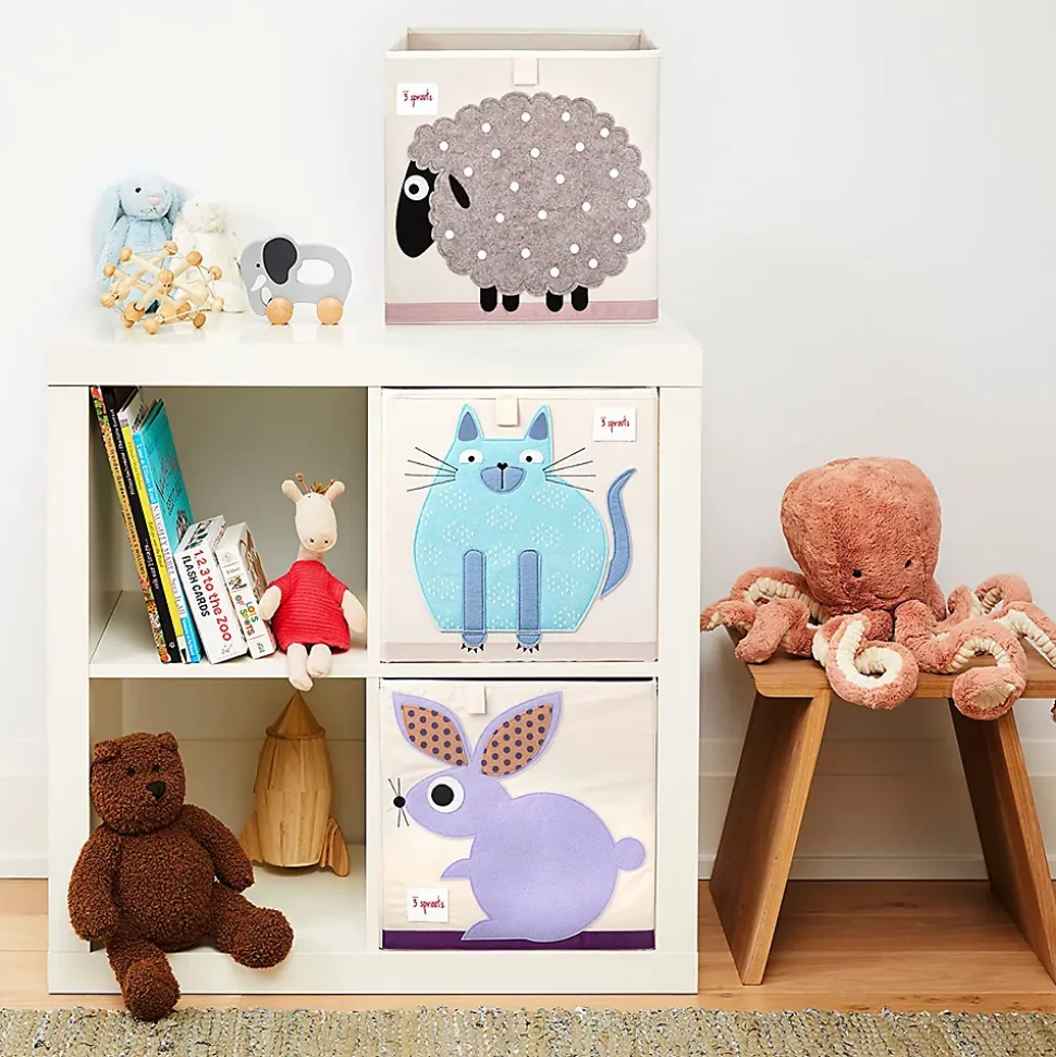 3 Sprouts Boîte de rangement pour jouets Mouton