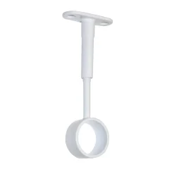 2 supports acier blanc pour tringle de penderie Ø2,5 cm