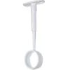 2 supports aluminium blanc pour tringle de penderie Ø2,5 cm