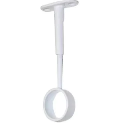2 supports aluminium blanc pour tringle de penderie Ø2,5 cm