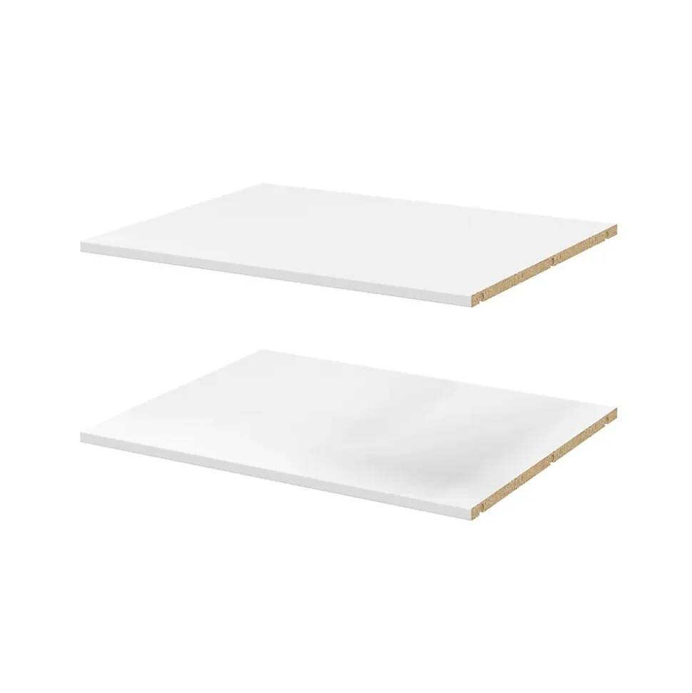 2 tablettes blanches GoodHome Atomia L. 71,4 x P. 56,2 cm
