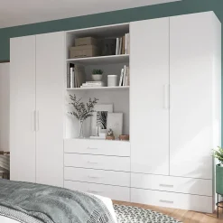 2 tablettes blanches GoodHome Atomia L. 96,4 x P. 56,2 cm