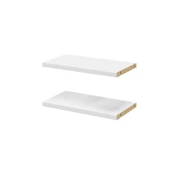 2 tablettes blanches GoodHome Atomia L. 33,9 x P. 18,2 cm