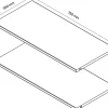 2 tablettes blanches GoodHome Atomia L. 71,4 x P. 33,2 cm