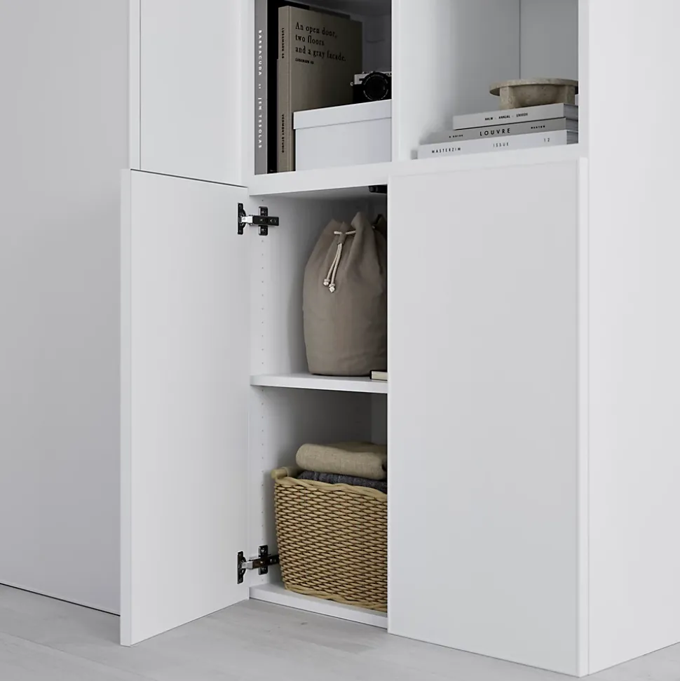 2 tablettes blanches GoodHome Atomia L. 71,4 x P. 33,2 cm
