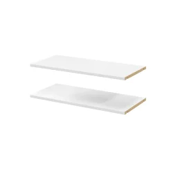 2 tablettes blanches GoodHome Atomia L. 71,4 x P. 33,2 cm