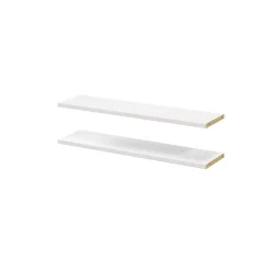 2 tablettes blanches GoodHome Atomia L. 71,4 x P. 18,2 cm
