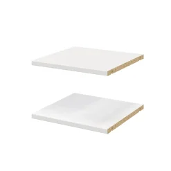 2 tablettes blanches GoodHome Atomia L. 33,9 x P. 33,2 cm