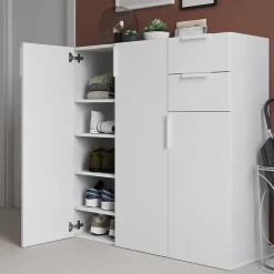 2 tablettes blanches GoodHome Atomia L. 33,9 x P. 33,2 cm