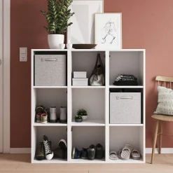 2 tablettes blanches GoodHome Atomia L. 33,9 x P. 33,2 cm