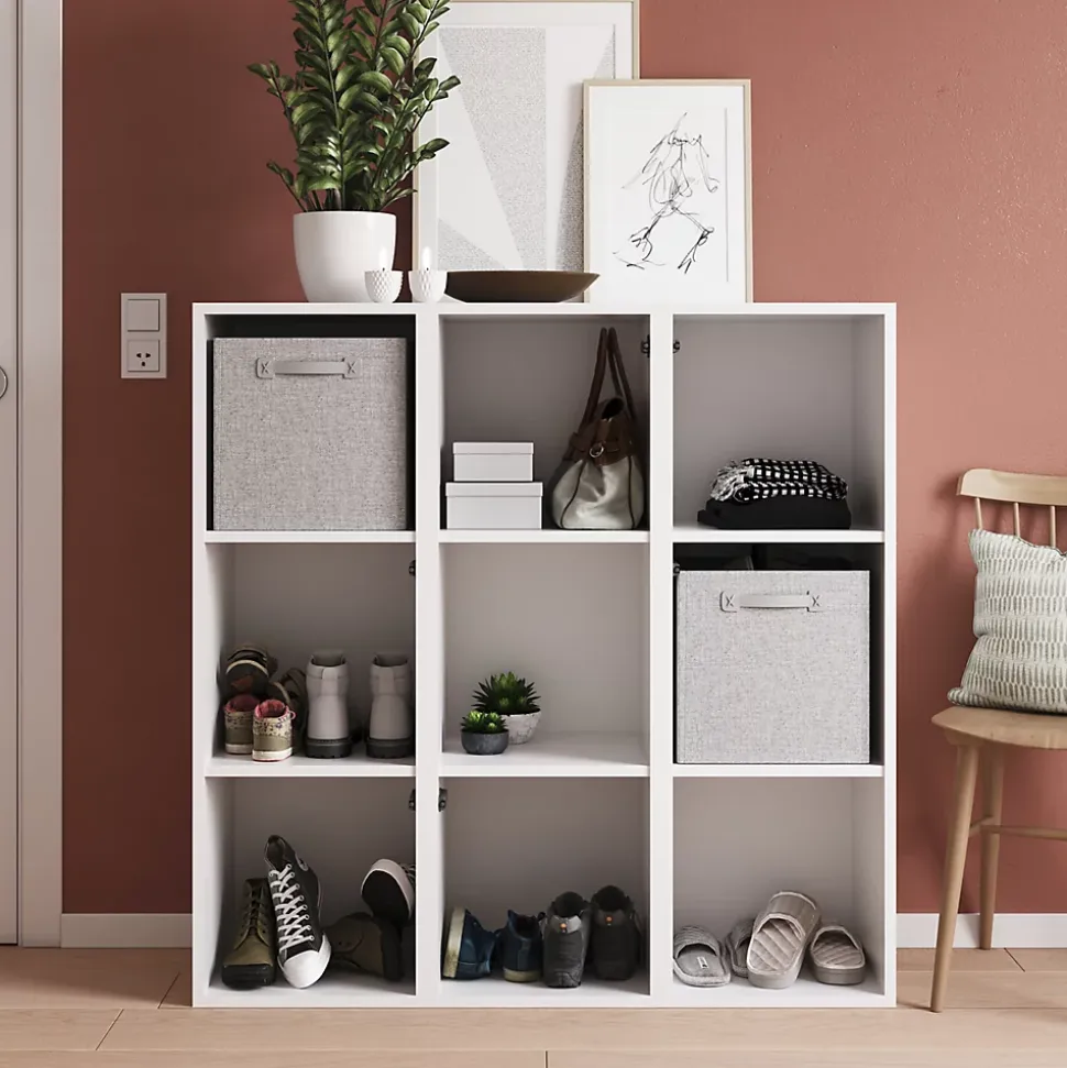 2 tablettes blanches GoodHome Atomia L. 33,9 x P. 33,2 cm
