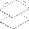 2 tablettes blanches GoodHome Atomia L. 33,9 x P. 43,2 cm