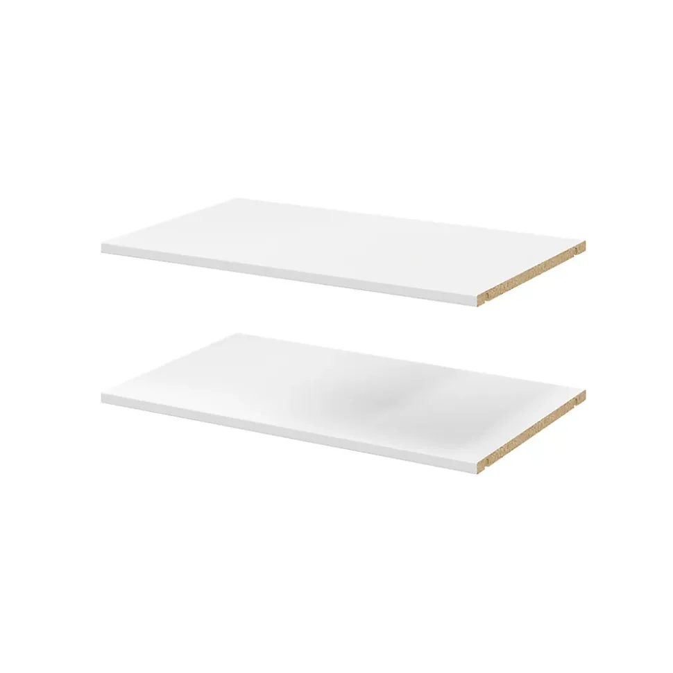 2 tablettes blanches GoodHome Atomia L. 71,4 x P. 43,2 cm