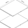 2 tablettes blanches GoodHome Atomia L. 46,4 x P. 56,2 cm
