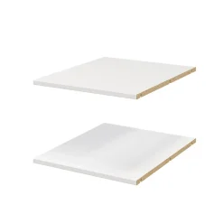 2 tablettes blanches GoodHome Atomia L. 46,4 x P. 56,2 cm