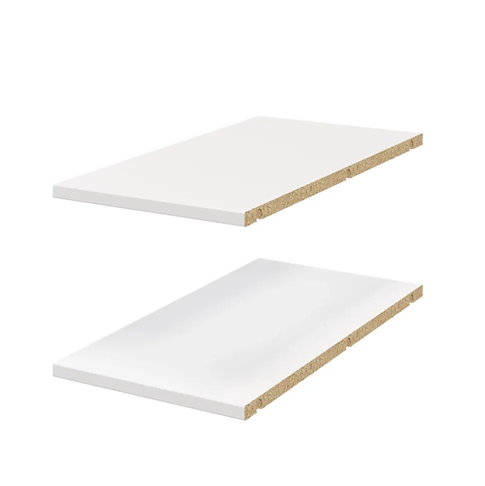 2 tablettes d'angle blanches GoodHome Atomia L. 29,2 x P. 56,2 cm