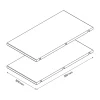 2 tablettes d'angle effet chêne grisé GoodHome Atomia L. 29,2 x P. 56,2 cm