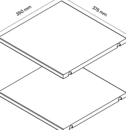2 tablettes effet chêne GoodHome Atomia L. 33,9 x P. 33,2 cm