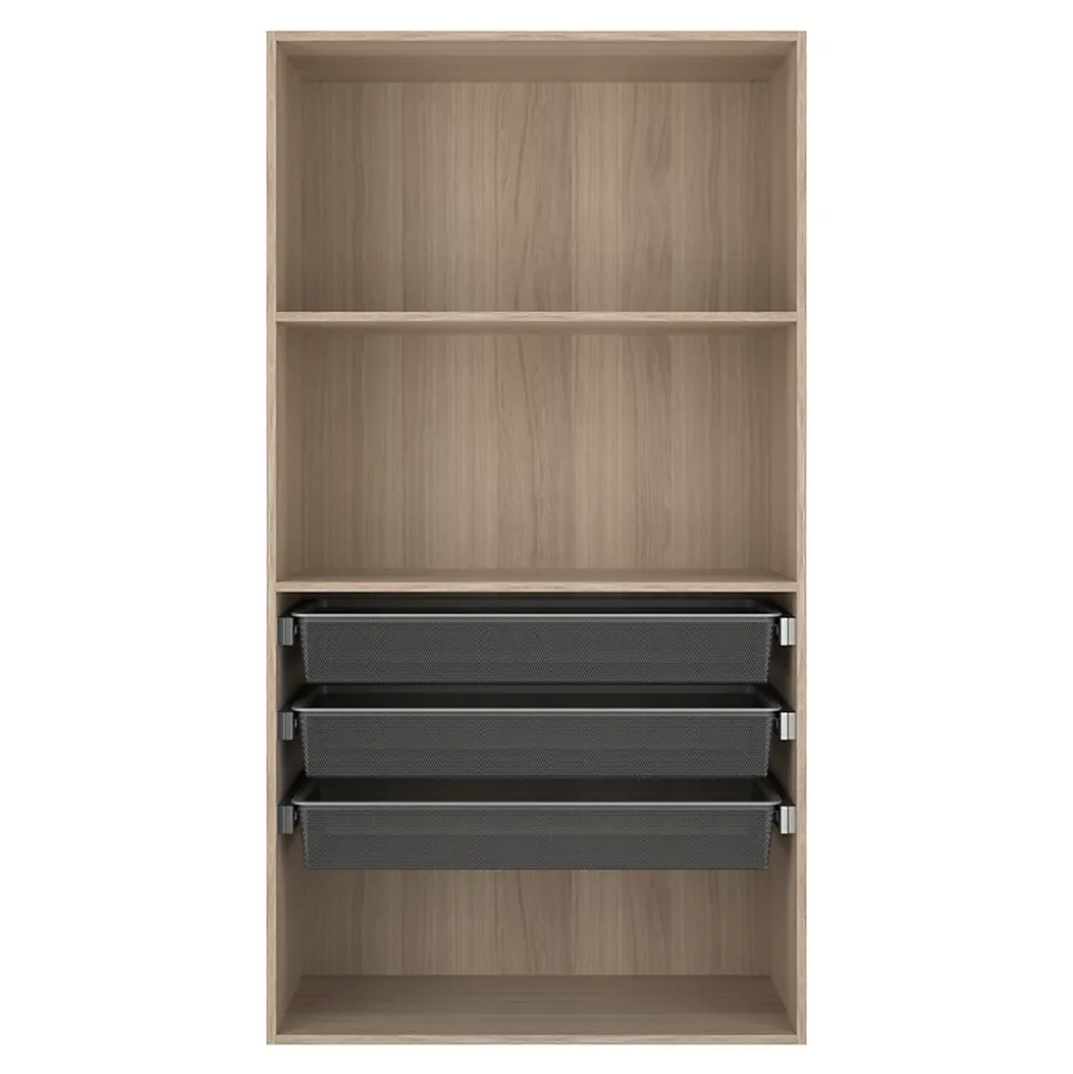 2 tablettes effet chêne GoodHome Atomia L. 96,4 x P. 43,2 cm