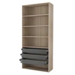 2 tablettes effet chêne GoodHome Atomia L. 96,4 x P. 43,2 cm