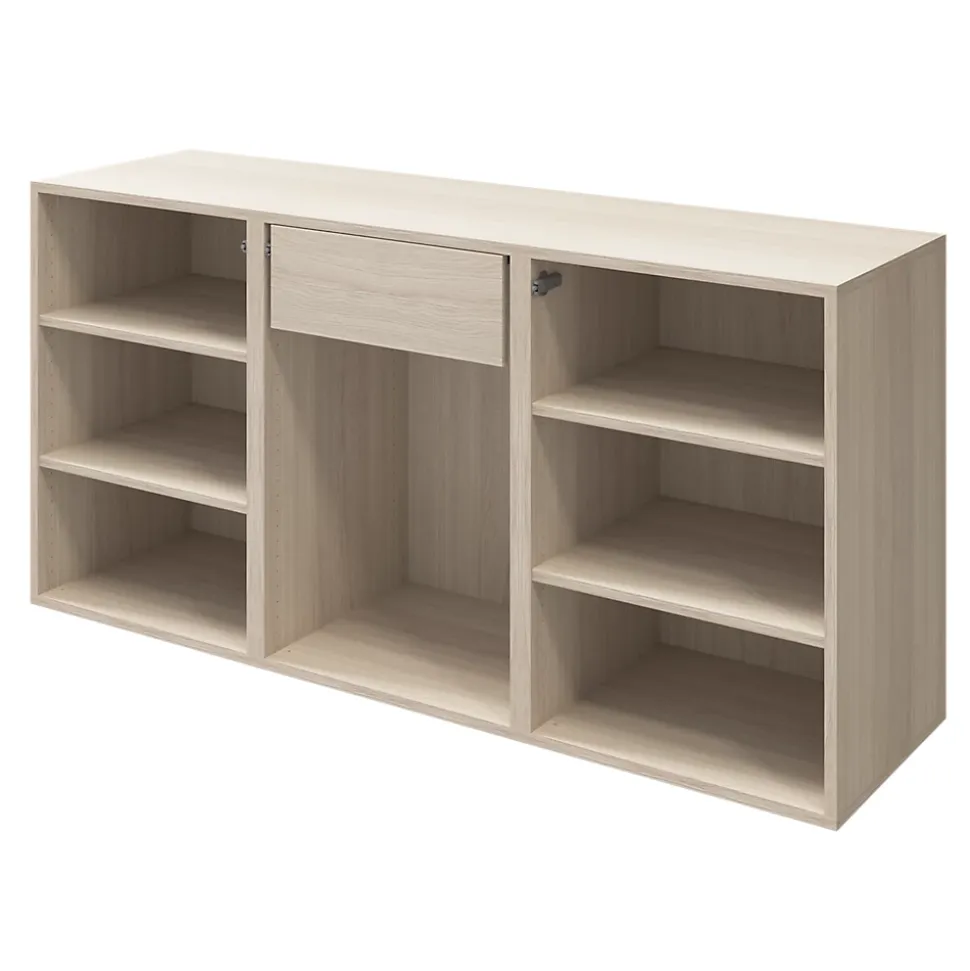 2 tablettes effet chêne GoodHome Atomia L. 46,4 x P. 43,2 cm
